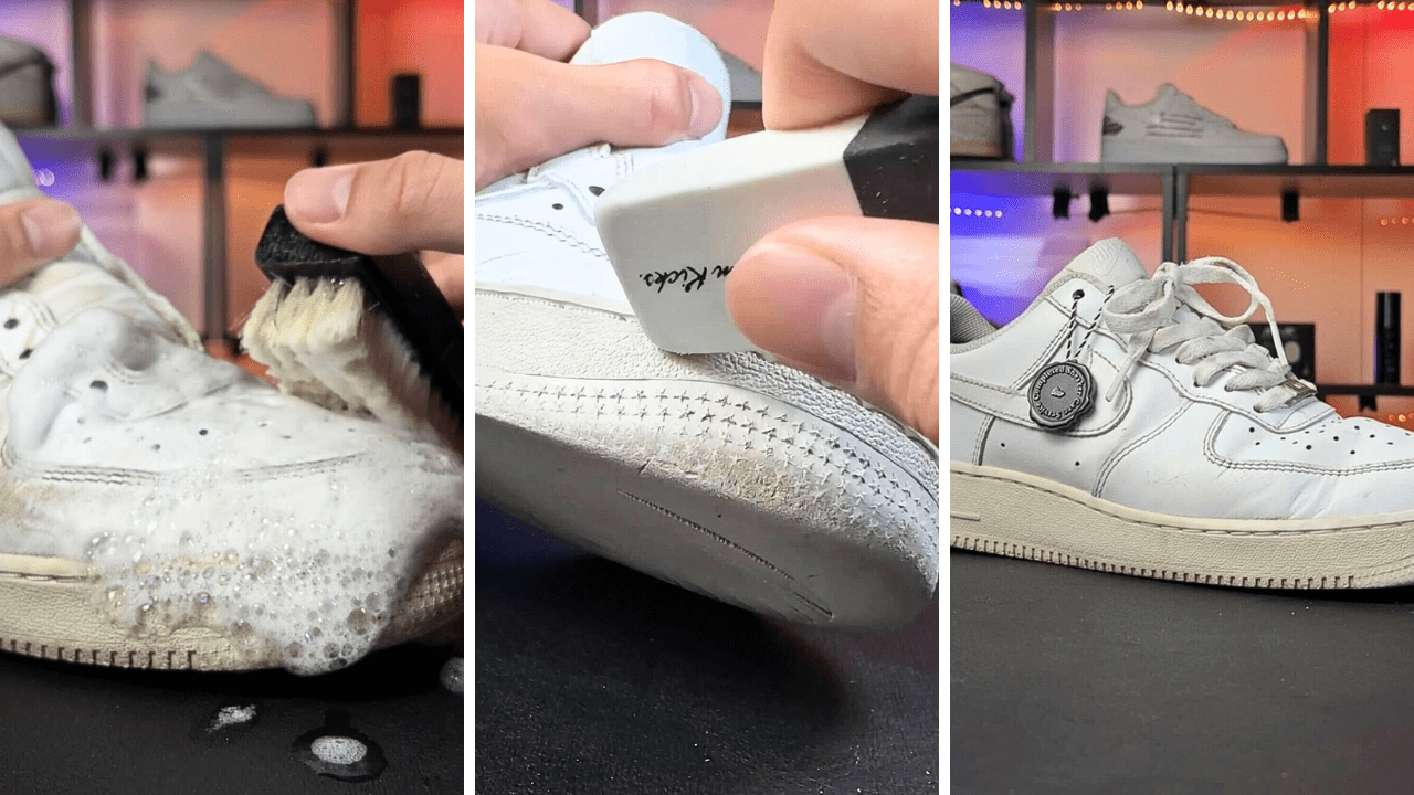 黒ずみエアフォース1が白さを取り戻す…!お客様のAF1 Whiteをクリーニングレポート! - KicksWrap®︎