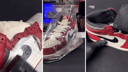 AJ1 シカゴを甦らせる…!お客様のエアジョーダン1 "ロスト&ファウンド"をクリーニングレポート - KicksWrap®︎