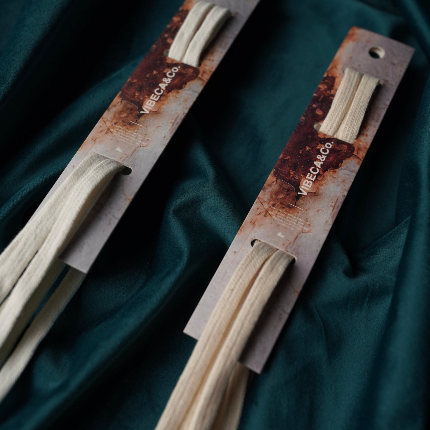 VIBECA&Co. x KicksWrap Classic Cotton Shoelaces “Old Lace” - KicksWrap®︎