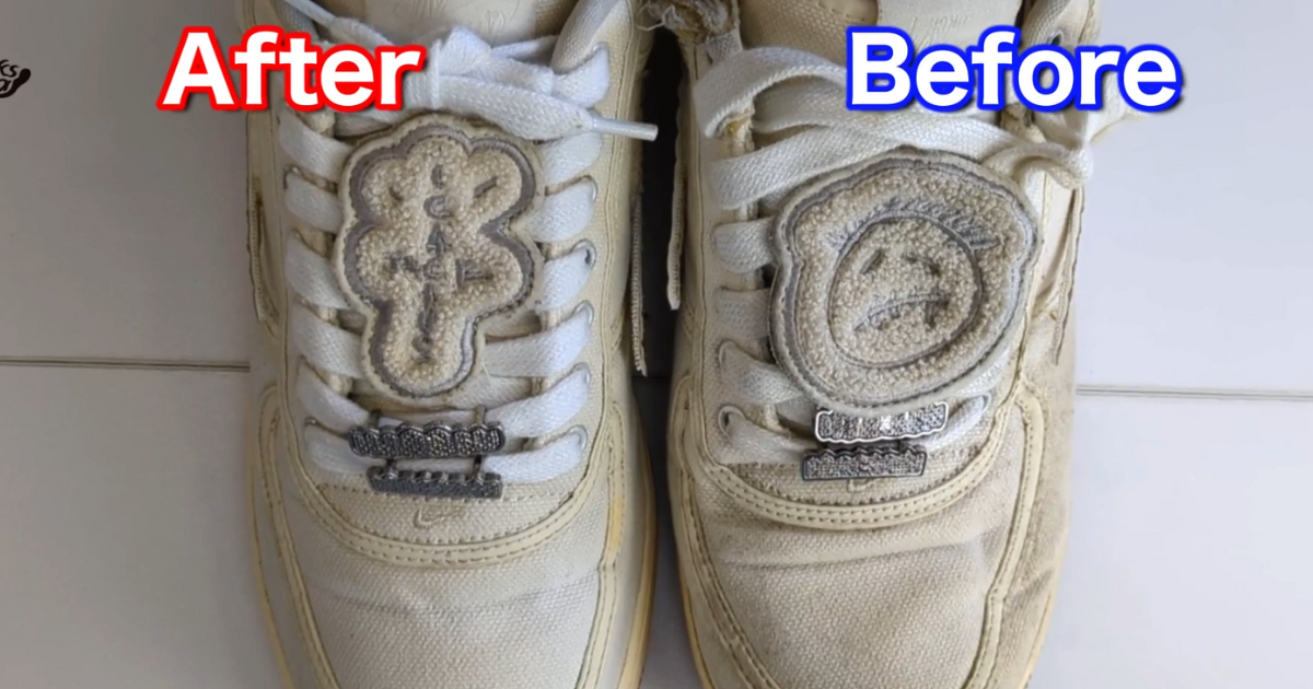 キャンバススニーカーの洗い方｜汚れやすい白キャンバスを正しくお手入れ（travis scott × Nike Air Force 1 ”SAIL”で実演）