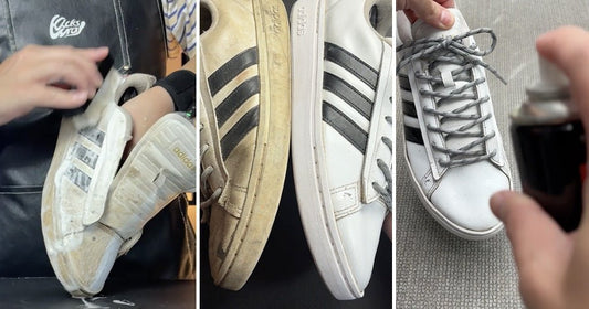 合成皮革のスニーカーの正しい洗い方｜黄ばみ・黒ずみの落とし方まで徹底解説 - KicksWrap®︎