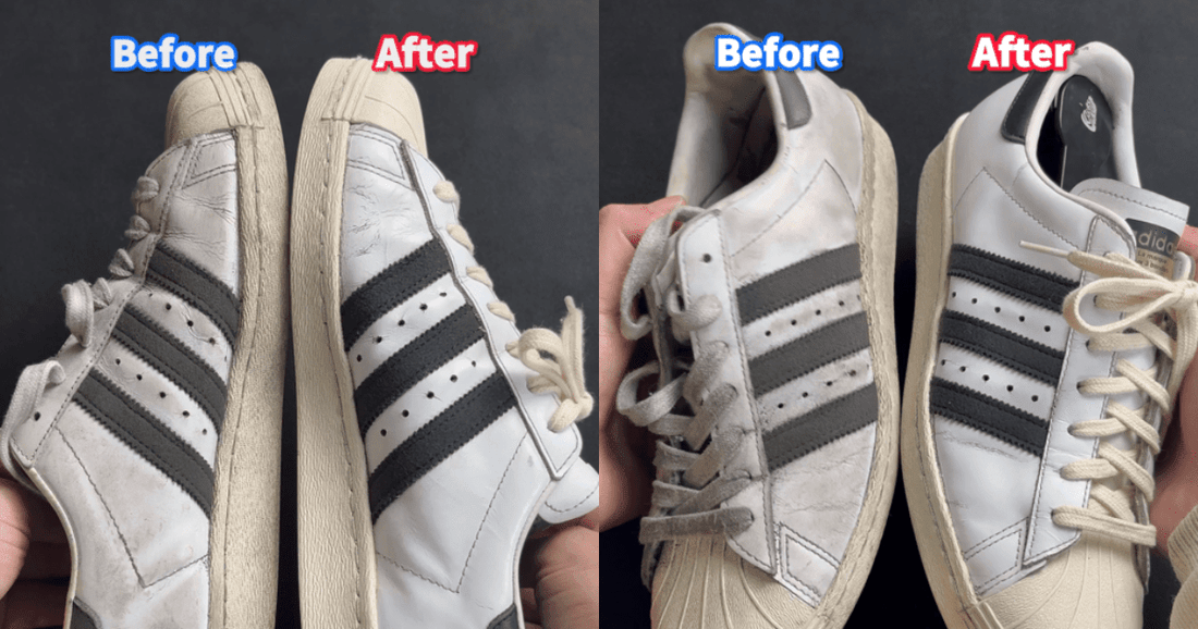 スーパースターの洗い方｜正しいクリーニングで白皮革の輝きを取り戻そう - KicksWrap®︎