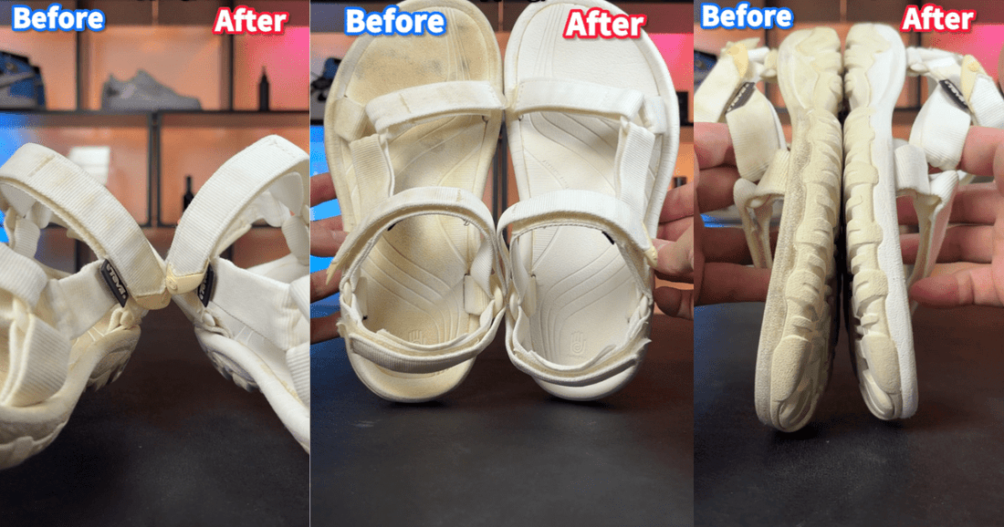 tevaサンダルの洗い方｜汚れのひどいストラップ部もすっきりきれいに - KicksWrap®︎