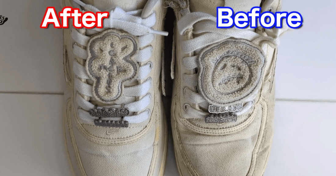 キャンバススニーカーの洗い方｜汚れやすい白キャンバスを正しくお手入れ（travis scott × Nike Air Force 1 ”SAIL”で実演） - KicksWrap®︎