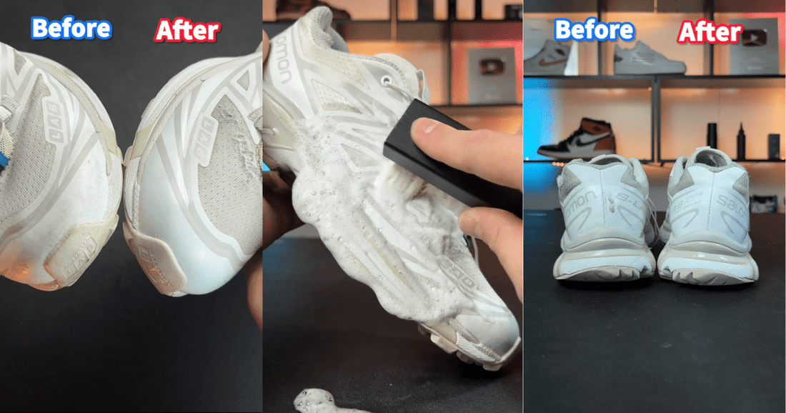 サロモンスニーカーの洗い方｜白のXT-6を徹底クリーニング - KicksWrap®︎