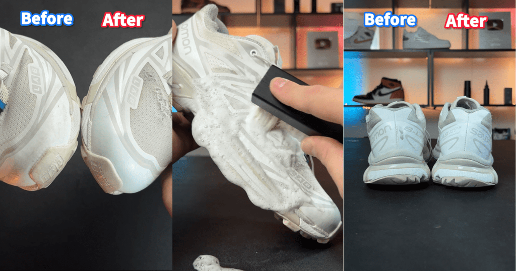 サロモンスニーカーの洗い方｜白のXT-6を徹底クリーニング – KicksWrap®︎