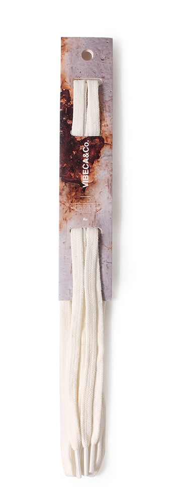 VIBECA&Co. x KicksWrap Classic Cotton Shoelaces “Old Lace”