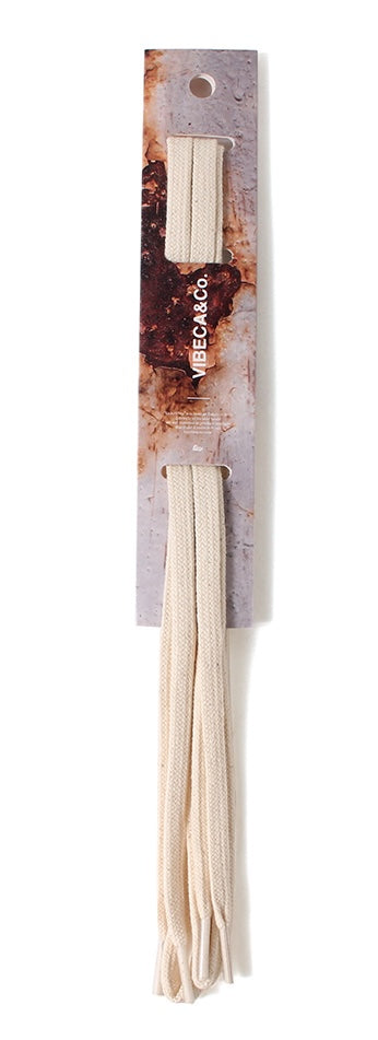 VIBECA&Co. x KicksWrap Classic Cotton Shoelaces “Golden Straw”