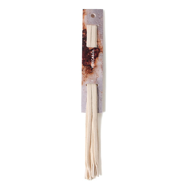 VIBECA&Co. x KicksWrap Classic Cotton Shoelaces “Golden Straw”